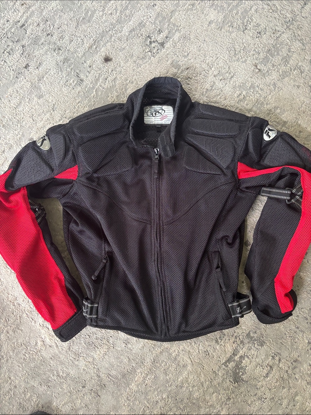 Men's Black and Red Performance Mesh Riding Jacket